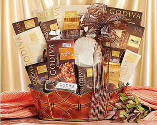 Godiva Wishes<br>Gift Basket<b> from Flowers All Over.com 