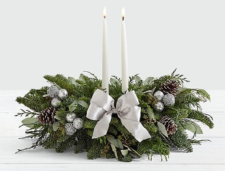 Silver Bells Centerpiece<BR><B>FREE 2 DAY DELIVERY from Flowers All Over.com 