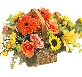 Homespun Basket<b> from Flowers All Over.com 